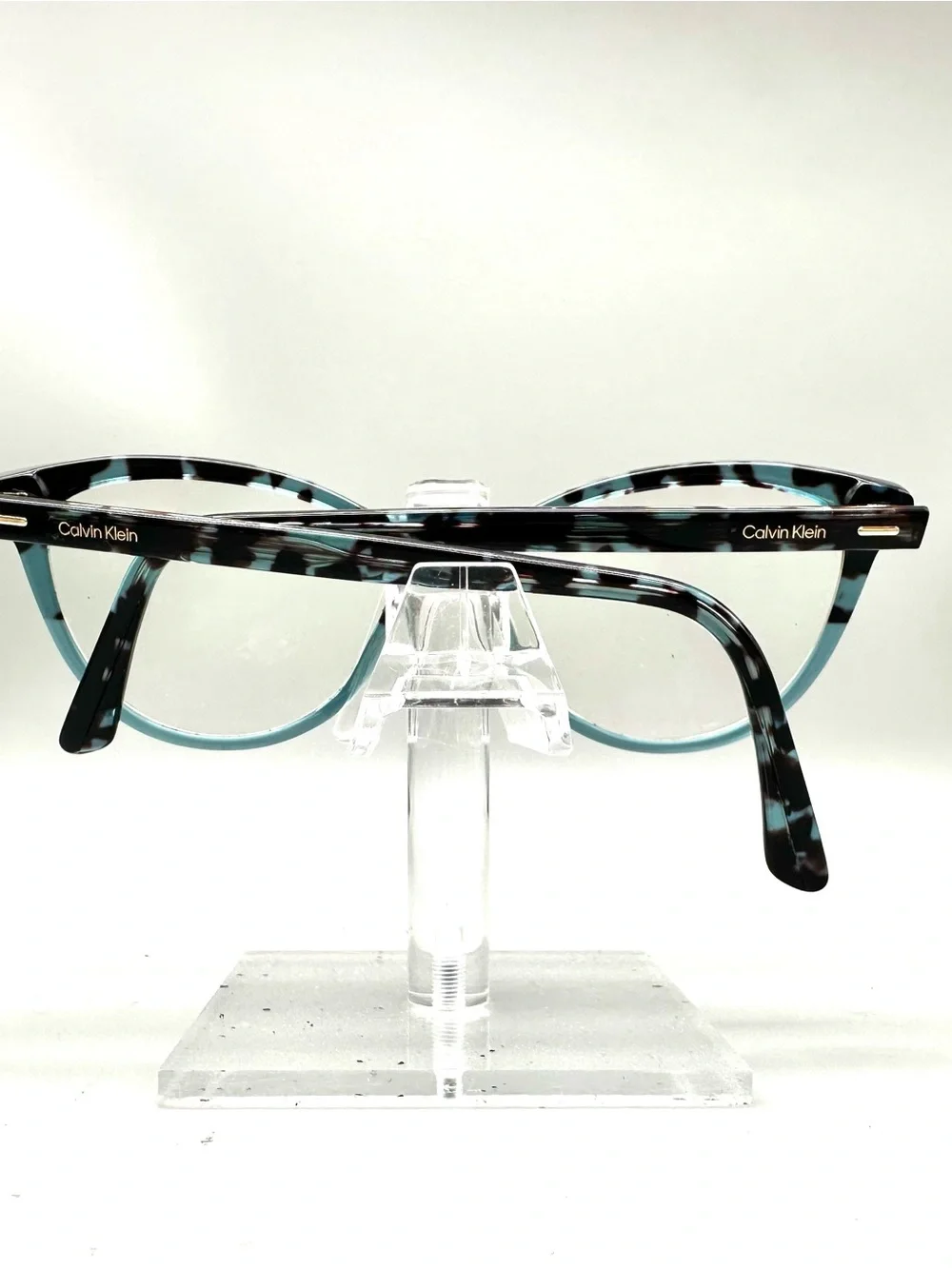 Calvin Klein CK21519 Blue Tortoise Cat Eye Eyeglasses Frames Womens Teal